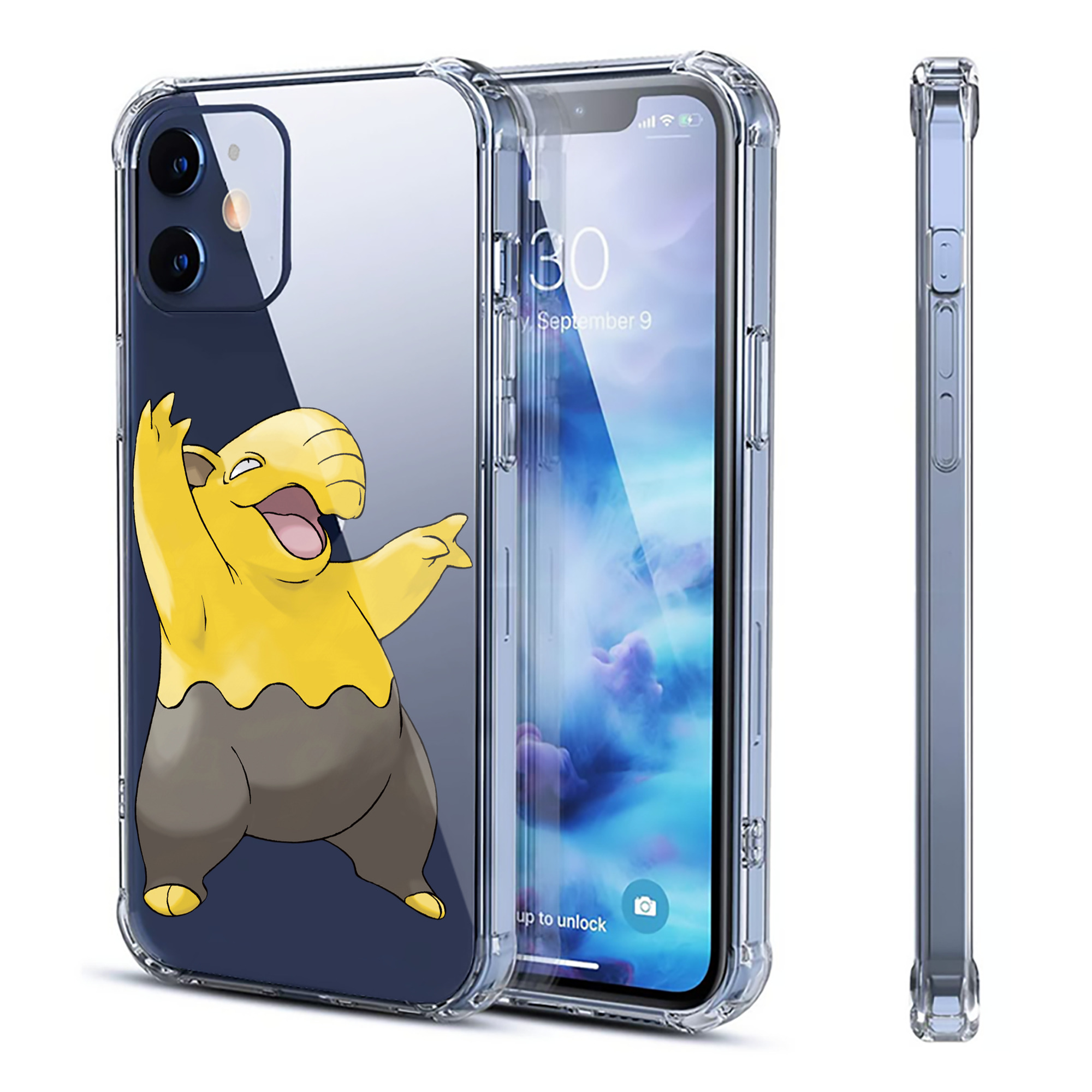 （画像用） ポケットモンスター Pokémon 【iPhone 12シリーズ対応】透明スマホケース（クリアソフトケース）